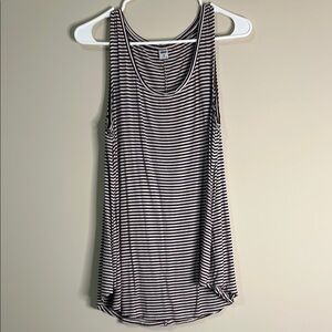 Burgundy Striped Women's Luxe Tank Top
